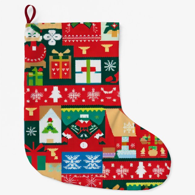 Meia De Natal Grande Sweater Feio Natal 1 (Frente)