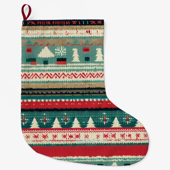 Meia De Natal Grande Sweater Feio Natal 3 (Frente)
