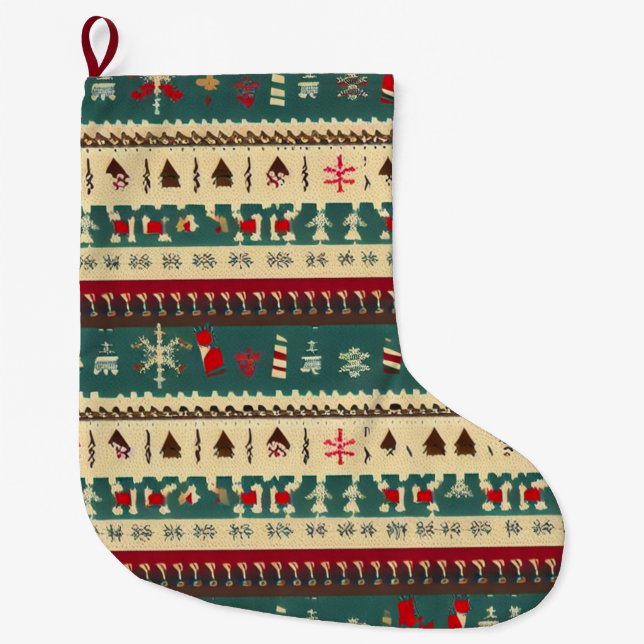 Meia De Natal Grande Sweater Feio Natal 5 (Frente)