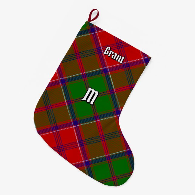 Meia De Natal Grande Tartan do Clã Grant (Frente (Pendurada))