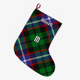 Meia De Natal Grande Tartan do Clã Russell