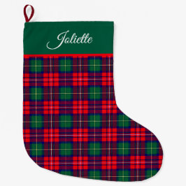 Meia De Natal Grande Tartan Festivo Tradicional