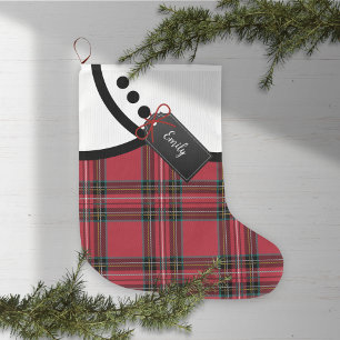 Meia De Natal Grande Tartan Tidings Natal Stocks