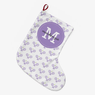 Meia De Natal Grande Tênis de Nome Personalizado de Padrão de Tênis Per
