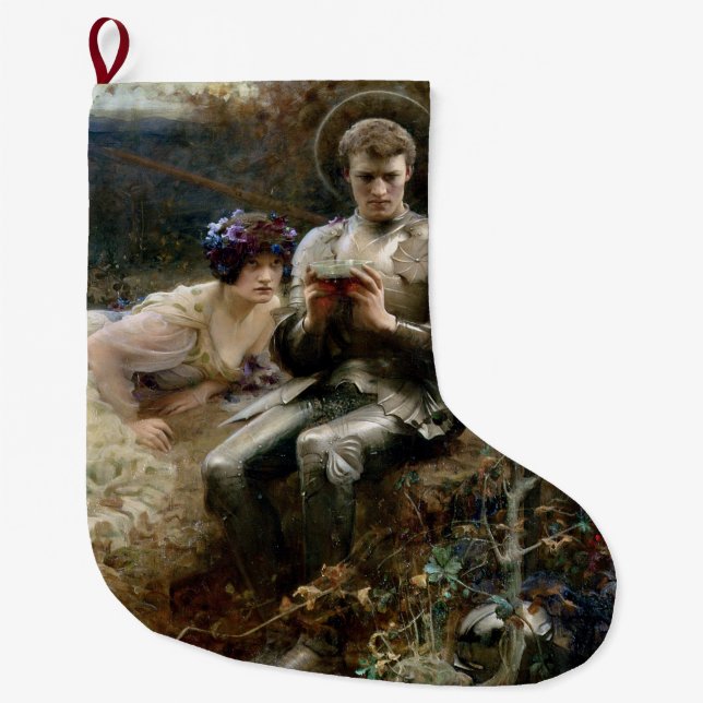 Meia De Natal Grande Tentação de Sir Percival (Cavaleiro Medieval) (Frente)