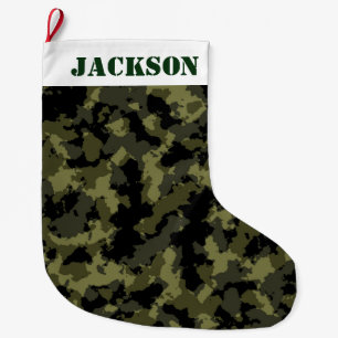 Meia De Natal Grande Teste padrão de Camo