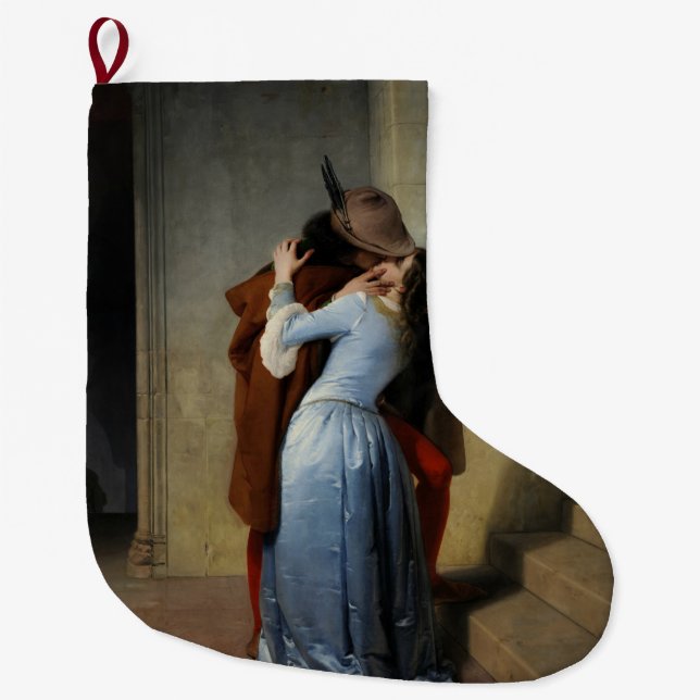 Meia De Natal Grande The Kiss (por Francesco Hayez) (Frente)