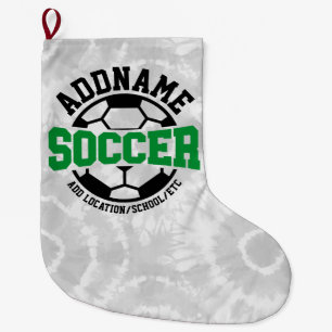 Meia De Natal Grande Tie-Dye da Equipe do Jogador de Futebol do ADD Per