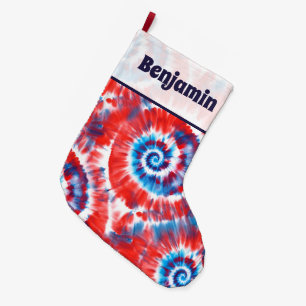 Meia De Natal Grande Tie-Dye Grande Estoque de Natal