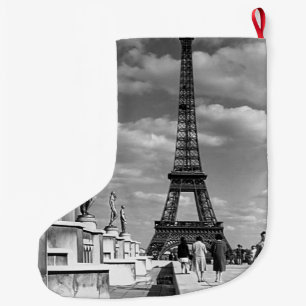 Meia De Natal Grande Torre Eiffel palácio Chaillot França Paris vintage