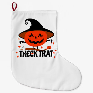 Meia De Natal Grande Treck Trat Pumpkin sorrindo