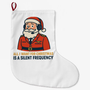Meia De Natal Grande Tudo o que Quero no Natal é uma Frequência Clara