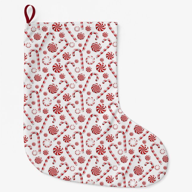 Meia De Natal Grande Um Design 12 da Série Peppermint Spice (Frente)