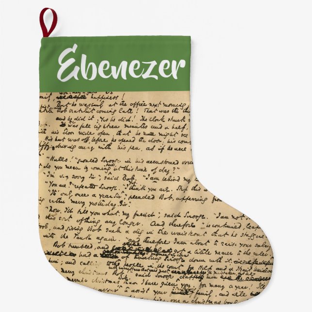 Meia De Natal Grande Um manuscrito do original da canção de natal do (Frente)