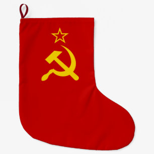 Meia De Natal Grande União Soviética (URSS) (martelo comunista e foice