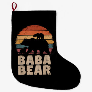 Meia De Natal Grande Urso Pai Vintage Retrô Engraçado Dia dos Pais 2 Fi