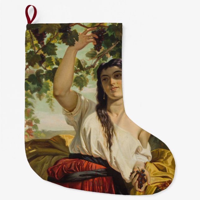 Meia De Natal Grande Uvas-Picante (Colheita de Verão) (Frente)