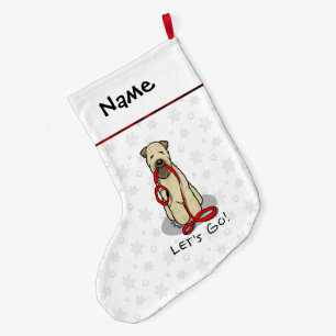 Meia De Natal Grande Vamos! Cão de Terrier de Walk Wheaten (batido em 1