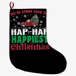 Meia De Natal Grande Vamos Ter O Natal Mais Feliz Feliz Feliz 