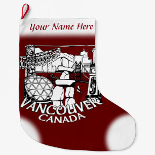 Meia De Natal Grande Vancouver Stoking Vancouver Christmas Stocks