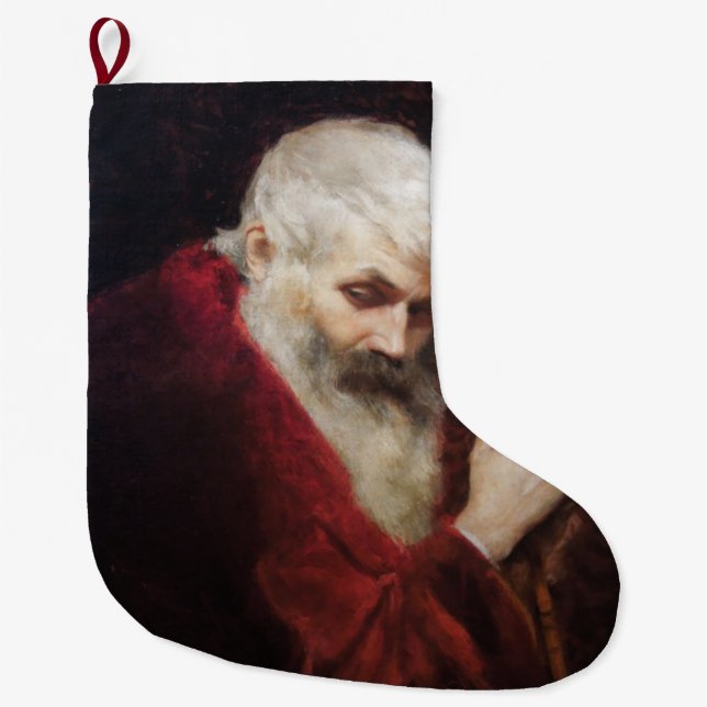 Meia De Natal Grande Velho Casaco vermelho (Papai Noel) (Natal) (Frente)