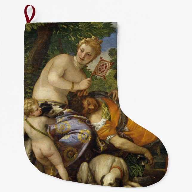 Meia De Natal Grande Vênus e Adonis (por Paolo Veronese) (Frente)
