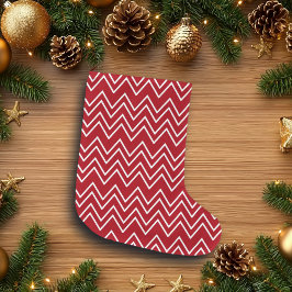 Meia De Natal Grande Vermelho Branco Festivo