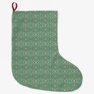 Meia De Natal Grande Vermelho, Verde e Branco