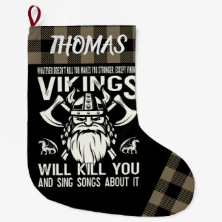 Meia De Natal Grande Vikings Personalizados Vão Matar Você E Canções