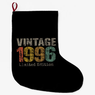 Meia De Natal Grande Vintage 1996 Texto Presente de Aniversário de 30 a