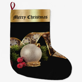 Meia De Natal Grande Vintage Christmas Stocking