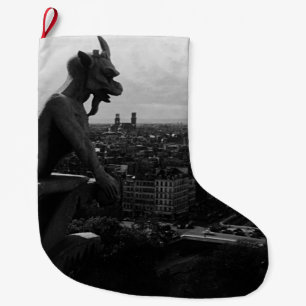 Meia De Natal Grande Vintage France Paris Notre Dame Catthevil