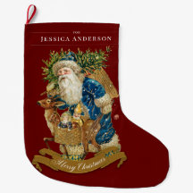 Vintage Santa Claus Red Classic Natal Personalizad
