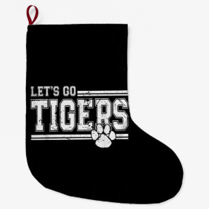 Meia De Natal Grande Vintage Tigers School Sports Name Retro