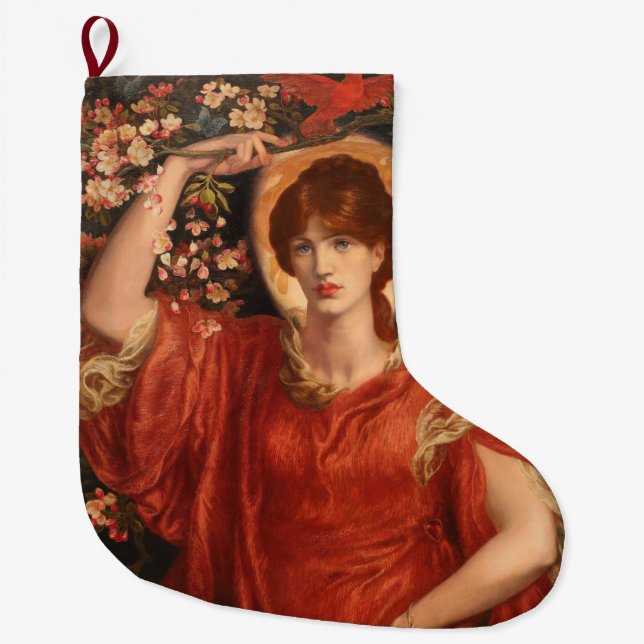 Meia De Natal Grande Visão de Fiammetta (por Dante Gabriel Rossetti) (Frente)