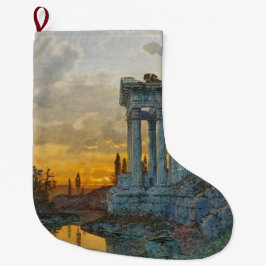 Meia De Natal Grande Visão do Sul da Itália com as antigas ruínas roman