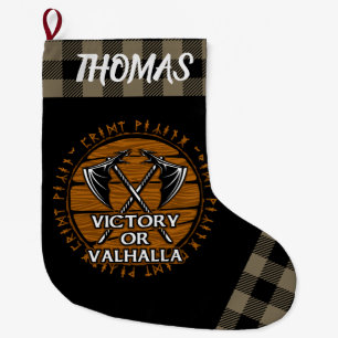 Meia De Natal Grande Vitória de Viking Personalizada ou Valhalla Tan B