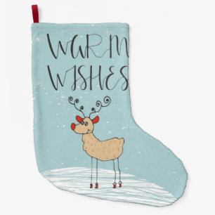 Meia De Natal Grande Warm Wish Reindeer - Grande Natal