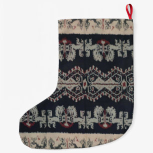 Meia De Natal Grande Weavings tribais indonésios Indonésia de matérias