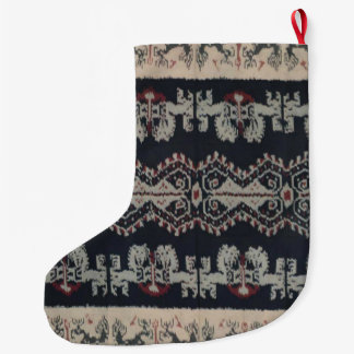 Meia De Natal Grande Weavings tribais indonésios Indonésia de matérias