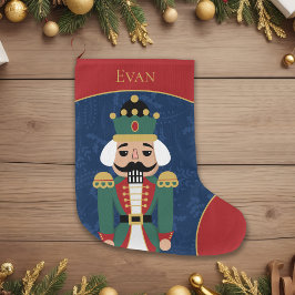 Meia De Natal Grande Whimsical Nutcracker