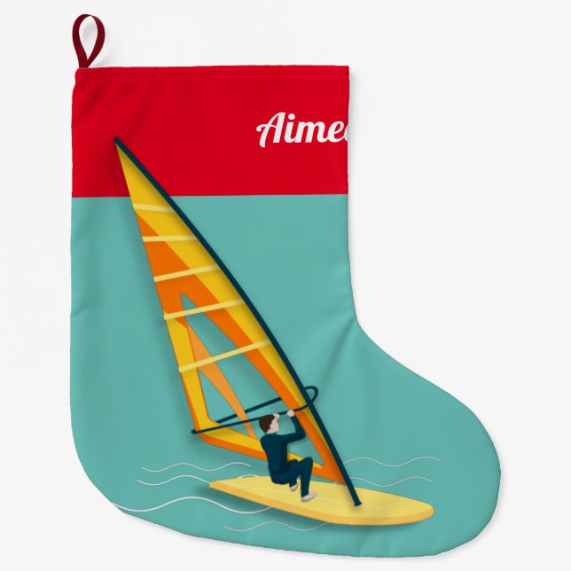 Meia De Natal Grande Windsurfing (Frente)