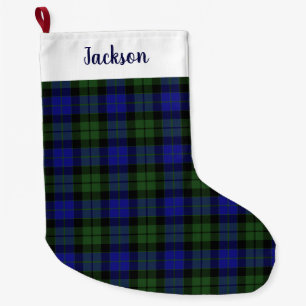 Meia De Natal Grande Xadrez do Clã Tartan da Escócia MacKay Green