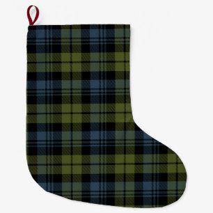 Meia De Natal Grande Xadrez Escocesa Clã Campbell Tartan