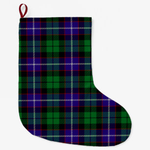 Meia De Natal Grande Xadrez Escocesa Clan Mitchell Tartan