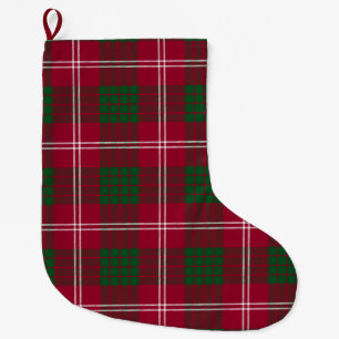 Meia De Natal Grande Xadrez escocesa de Clan Crawford Tartan