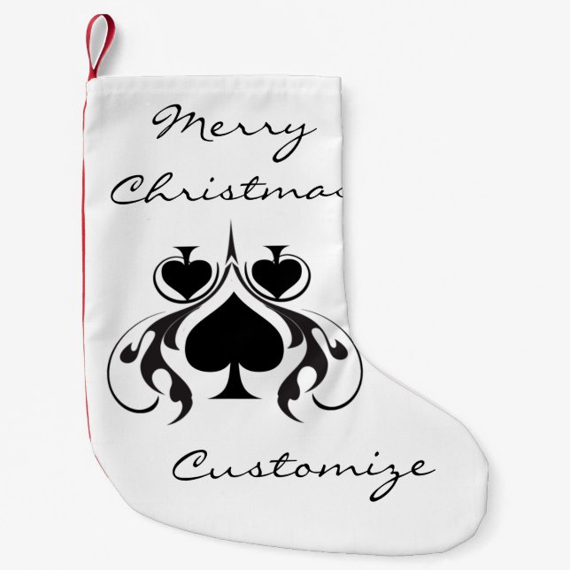 Meia De Natal Pequena 3 Espadas Negras Tribal Thunder_Cove (Frente)