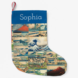 Meia De Natal Pequena A grande onda personalizada Hokusai vê Monte Fuji