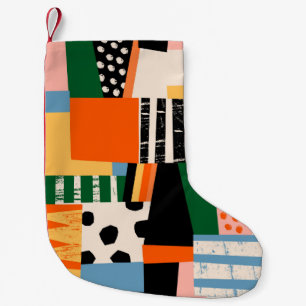 Meia De Natal Pequena A mão desenhou várias formas. Abstrato contempor