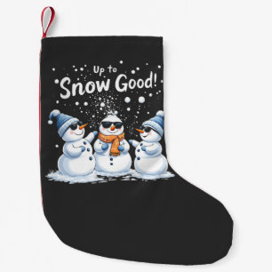 Meia De Natal Pequena À Neve Bom Snowman Engraçado Natal
